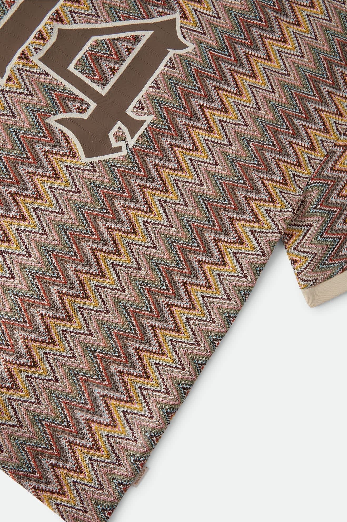 Football Oversized Mesh Jersey - Multicolour Zig Zag