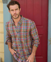 Airsmyth Long Sleeve Shirt - Gold Multi Plaid