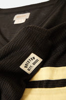 Varsity Football Mesh T Shirt - Washed Black