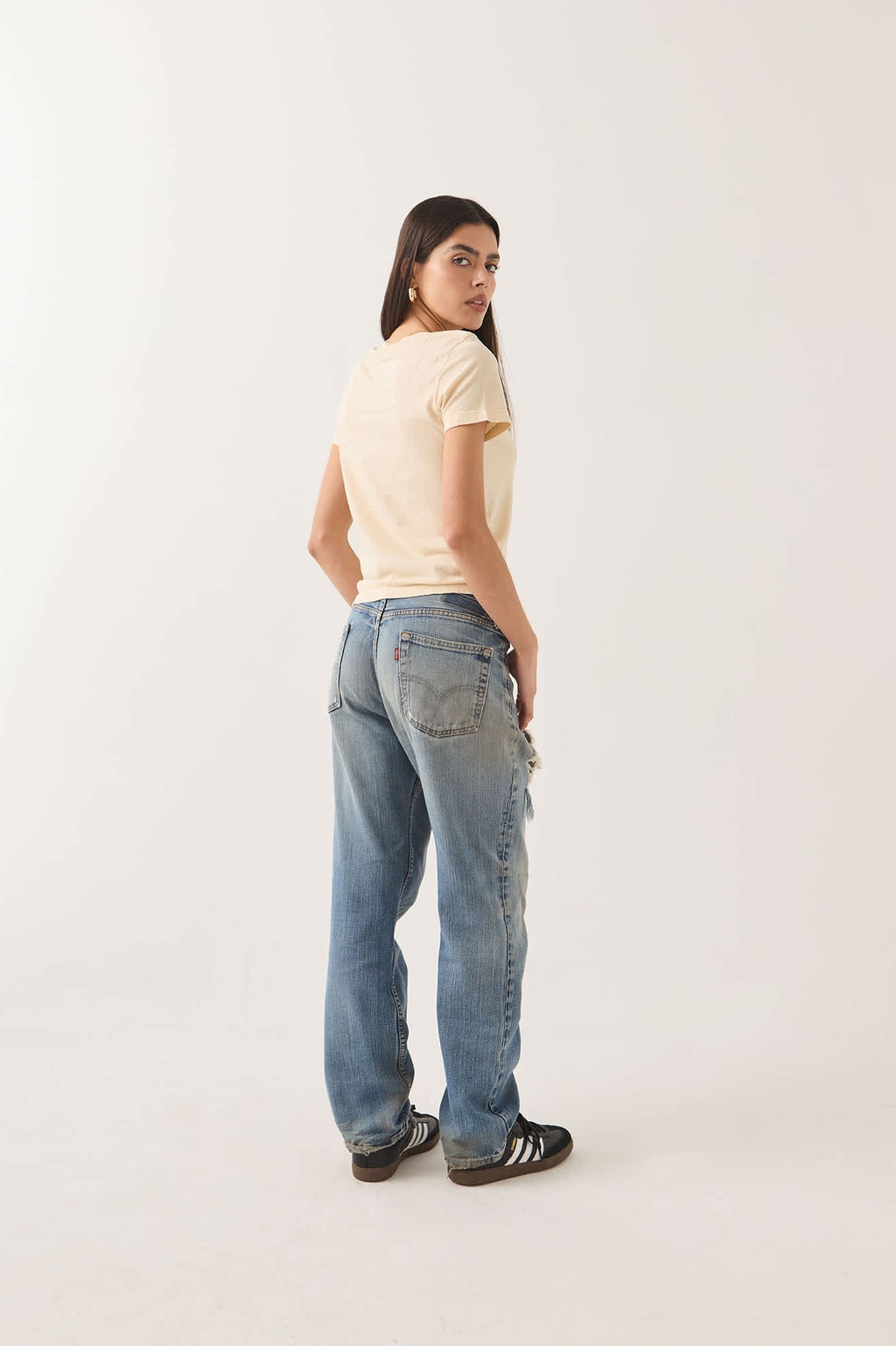 Mid Century Ranch Slim Crew Tee - Whitecap