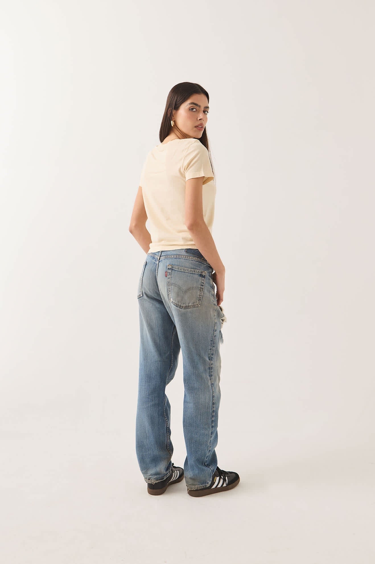 Mid Century Ranch Slim Crew Tee - Whitecap