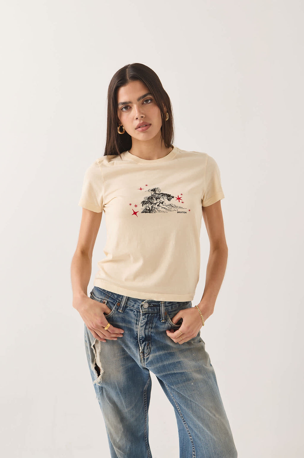 Mid Century Ranch Slim Crew Tee - Whitecap