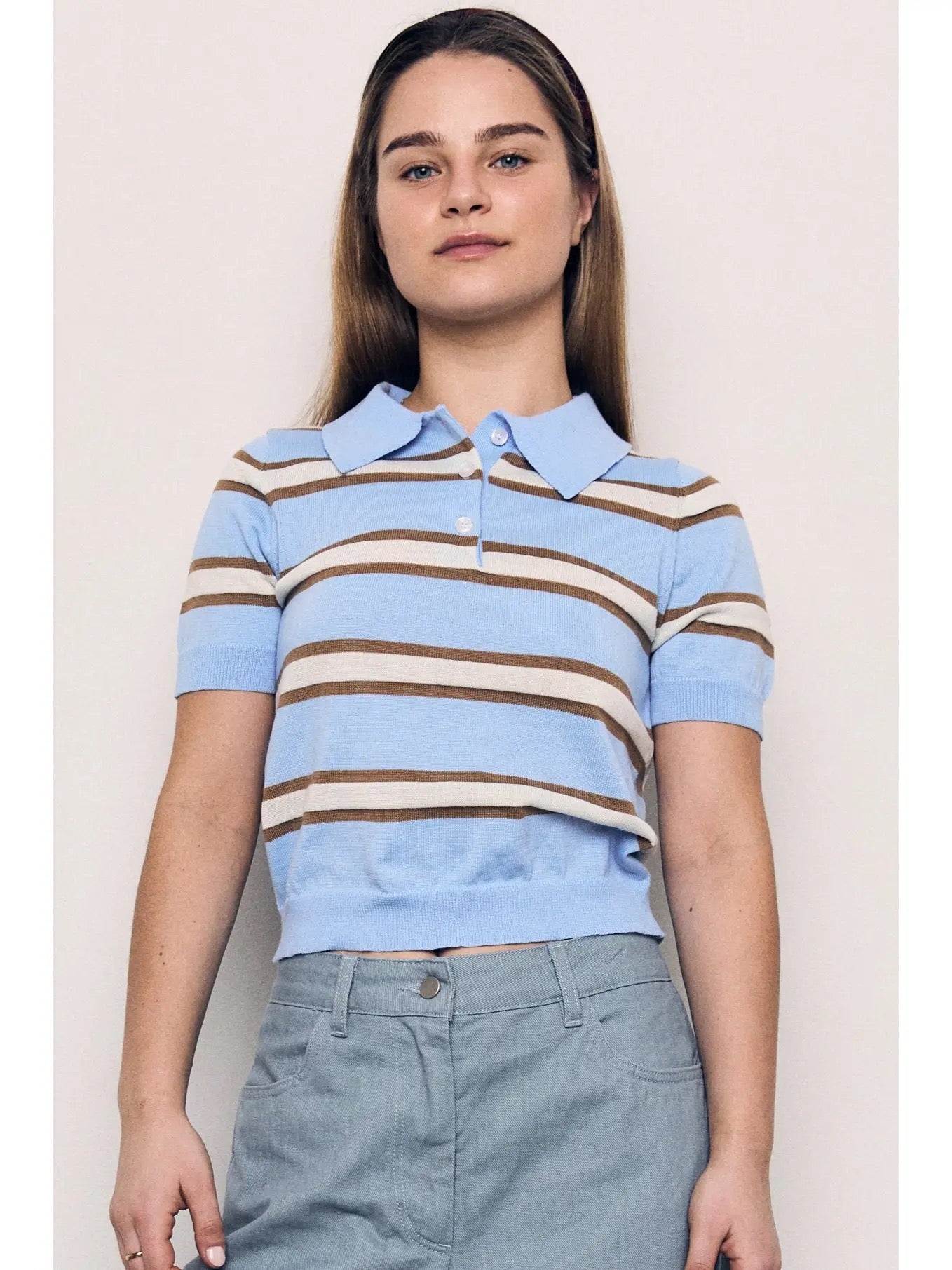 Striped Cropped Lightweight Summer Sweater