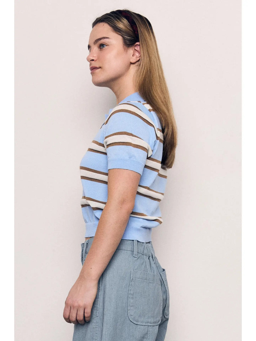 Striped Cropped Lightweight Summer Sweater