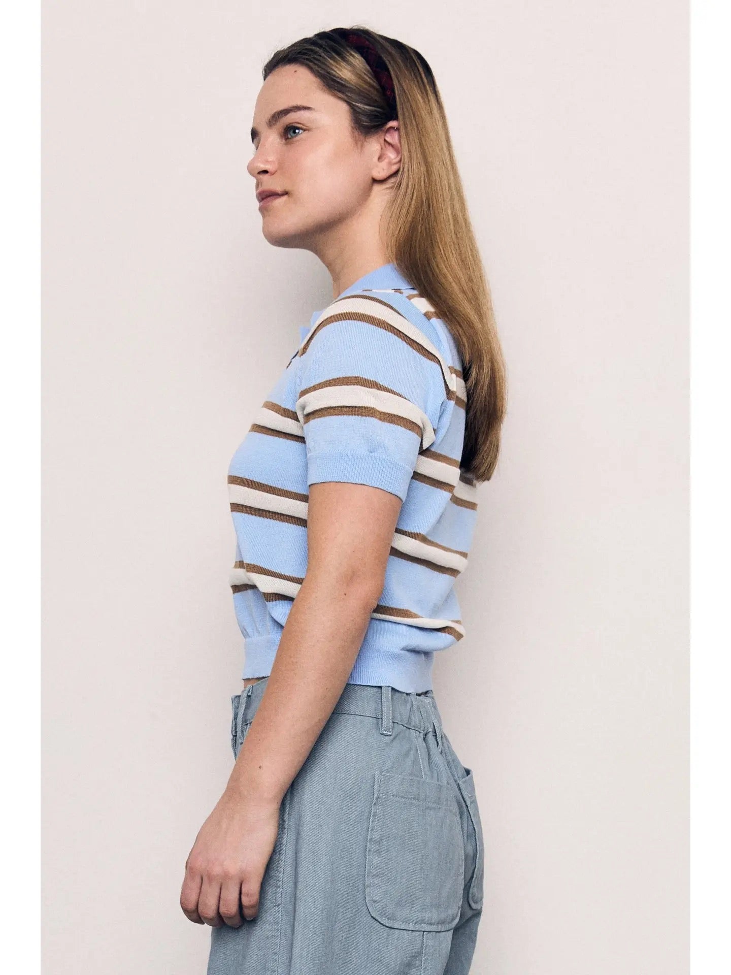 Striped Cropped Lightweight Summer Sweater