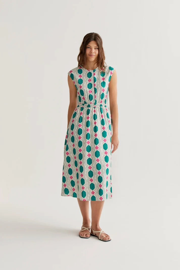 Geometric Midi Dress