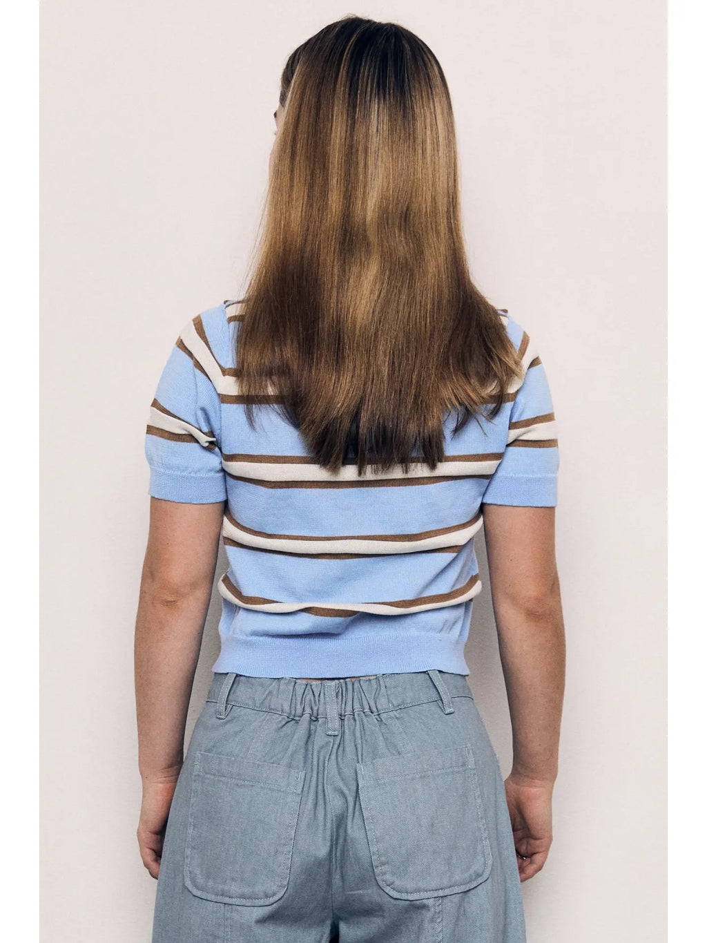 Striped Cropped Lightweight Summer Sweater