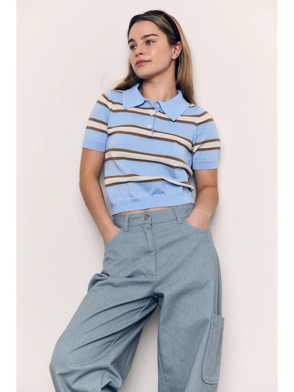 Striped Cropped Lightweight Summer Sweater