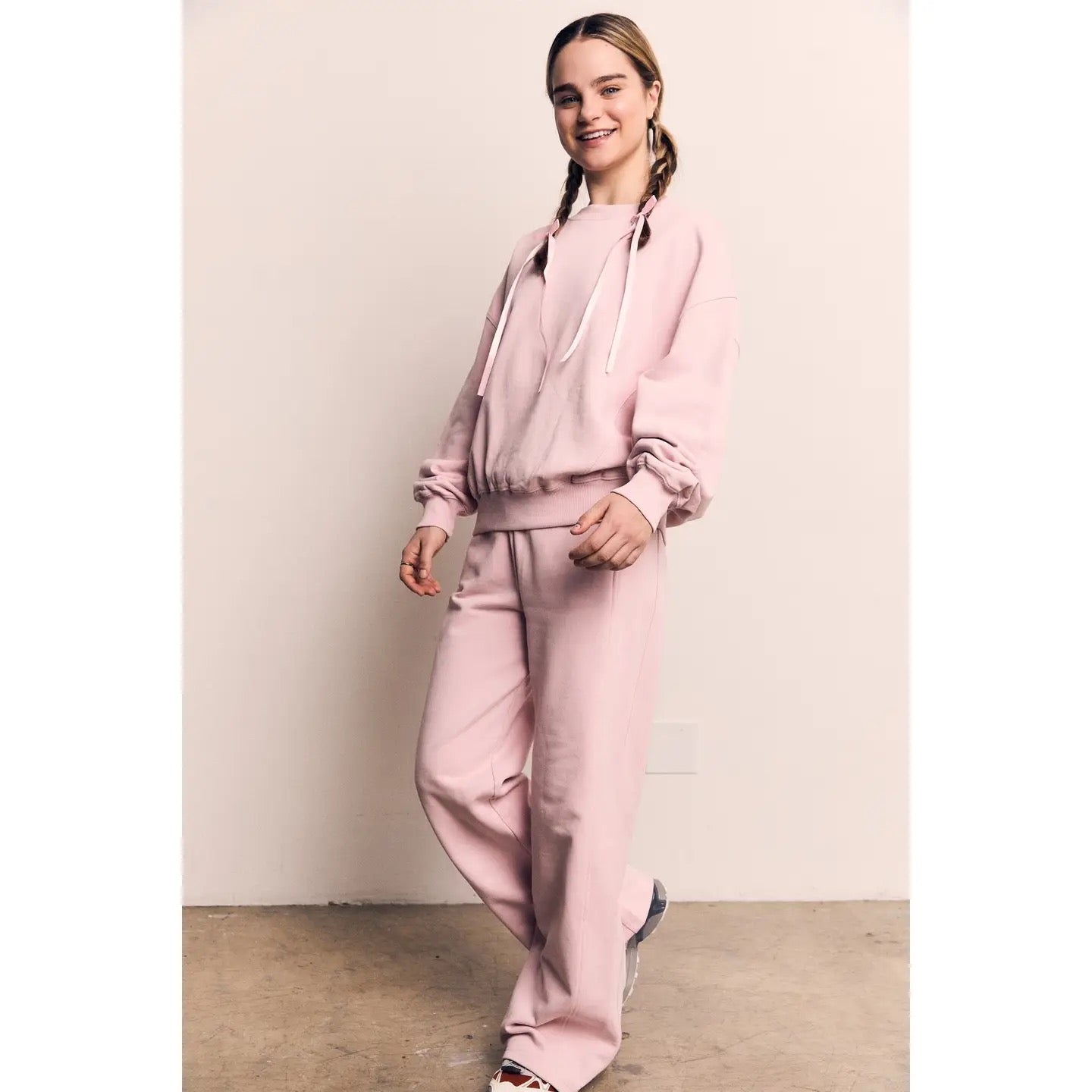 Organic Cotton Terry Wide Pants AAD318