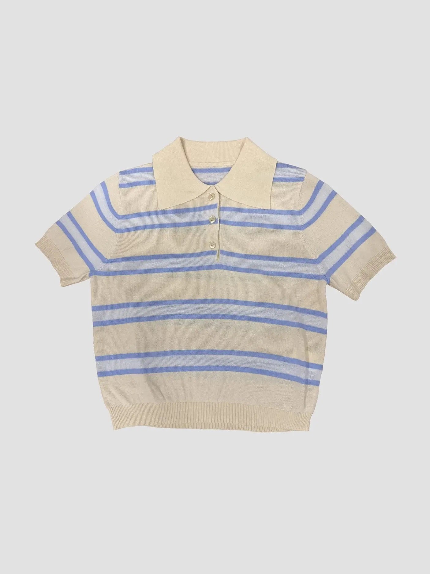 Striped Cropped Lightweight Summer Sweater