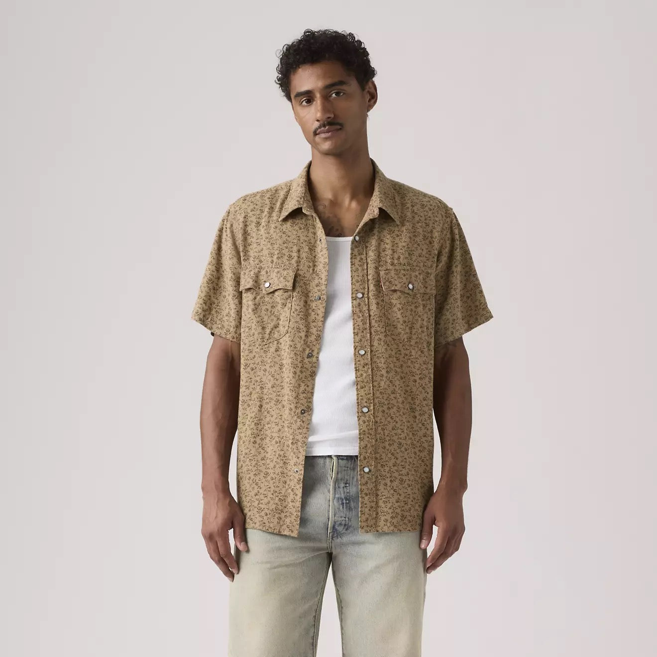 Relaxed Fit Western - Bran Floral Tiger's Eye