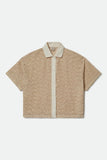 Camp Mesh Button Down Short Sleeve - Off White