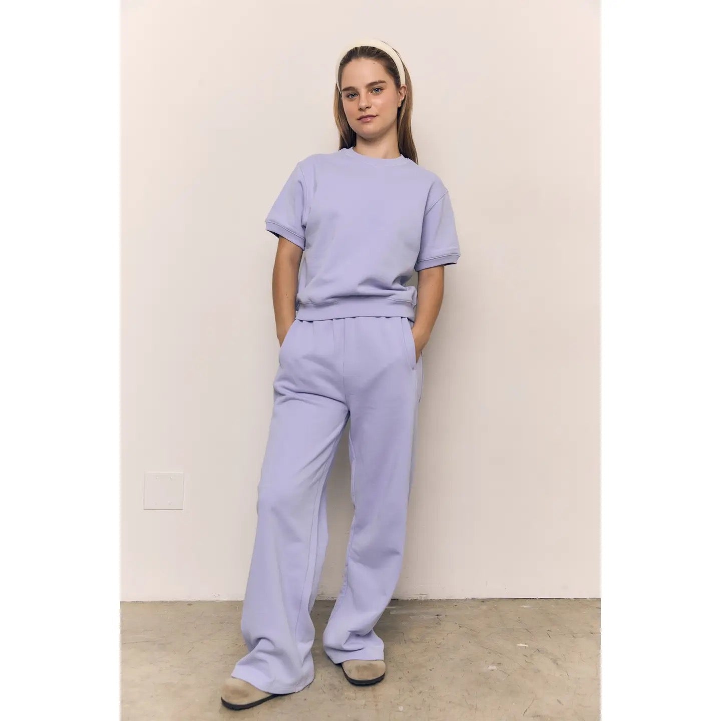 Organic Cotton Terry Wide Pants AAD318-2
