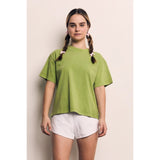 Mineral Washed Loose Fit Cotton Jersey Tee AAD097