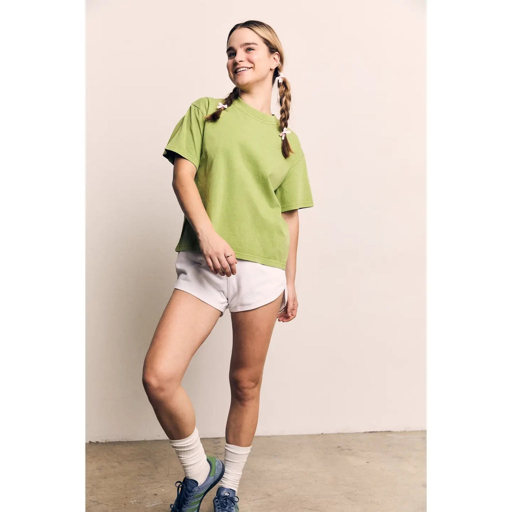 Mineral Washed Loose Fit Cotton Jersey Tee AAD097