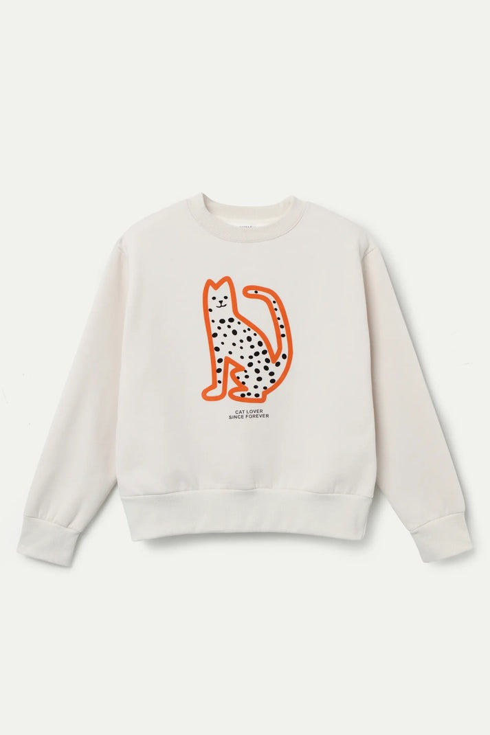 Cat Lover Since Forever Sweatshirt - Off White