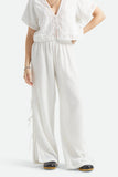 Seaside Eyelet Wide Leg Pant - Off White
