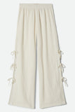 Seaside Eyelet Wide Leg Pant - Off White