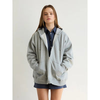 Zip Hoodie AAB112 - Heather Grey