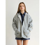 Zip Hoodie AAB112 - Heather Grey