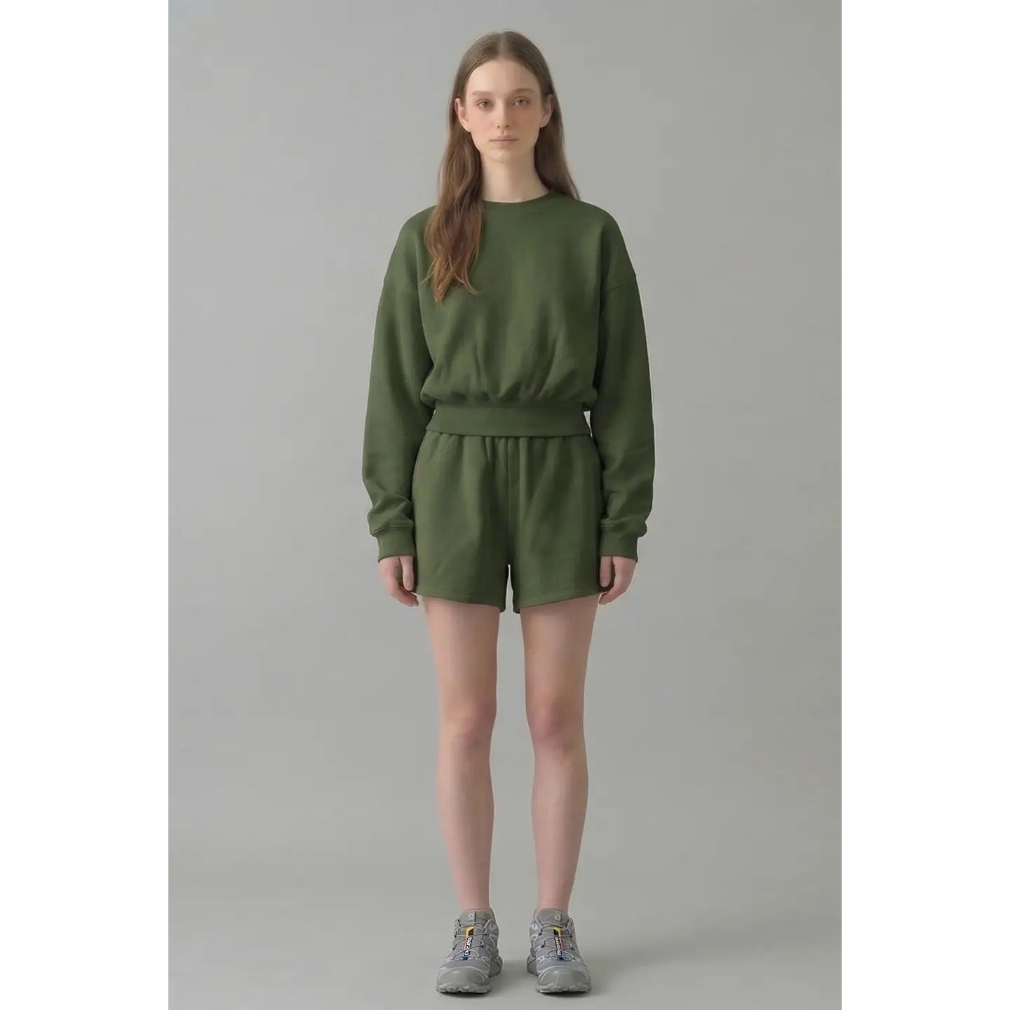 Pre-Shrunk Cotton Terry Balloon Sleeve Sweatshirt