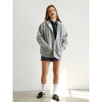 Zip Hoodie AAB112 - Heather Grey