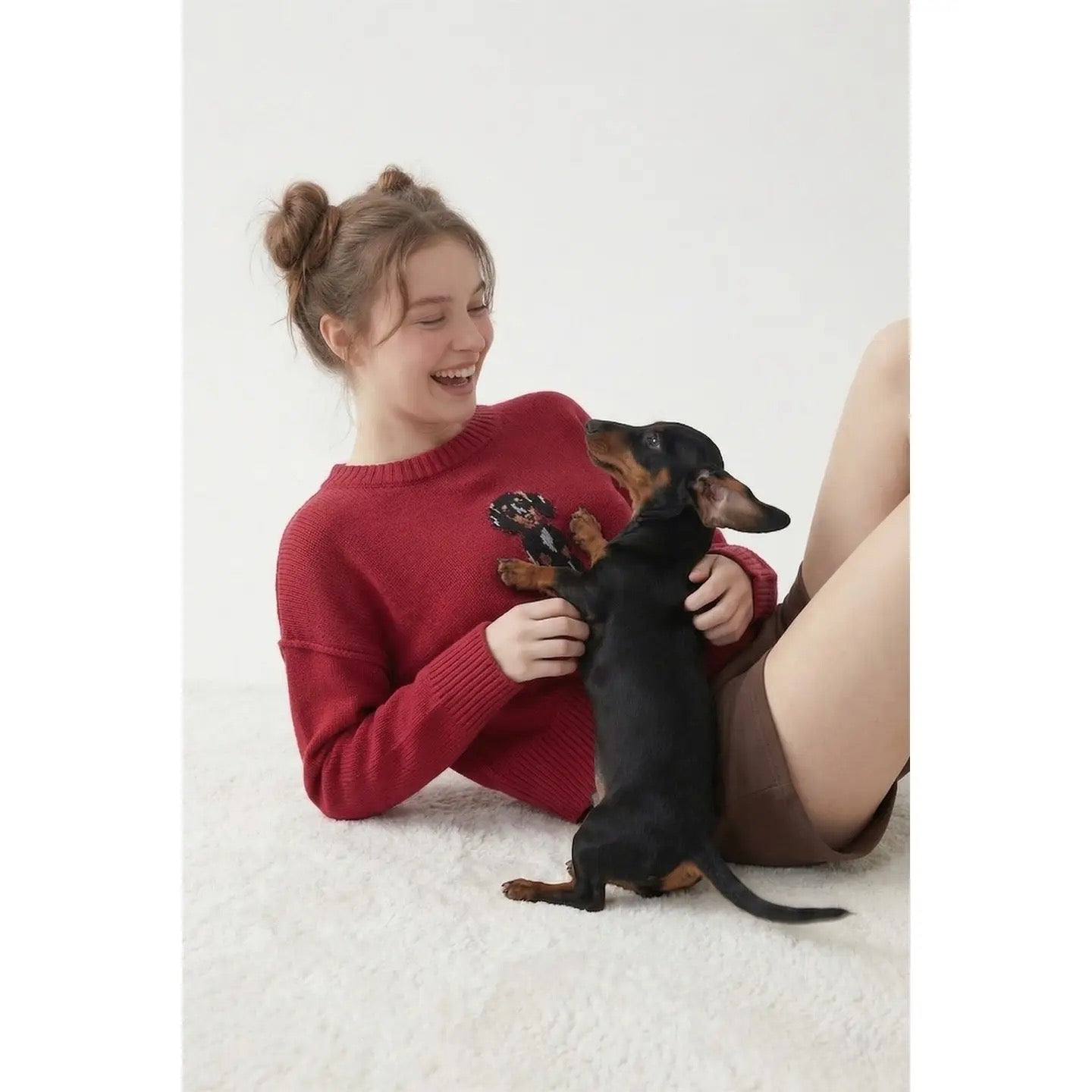 The Dog Walker Co Jacquard Sweater - Dachshund