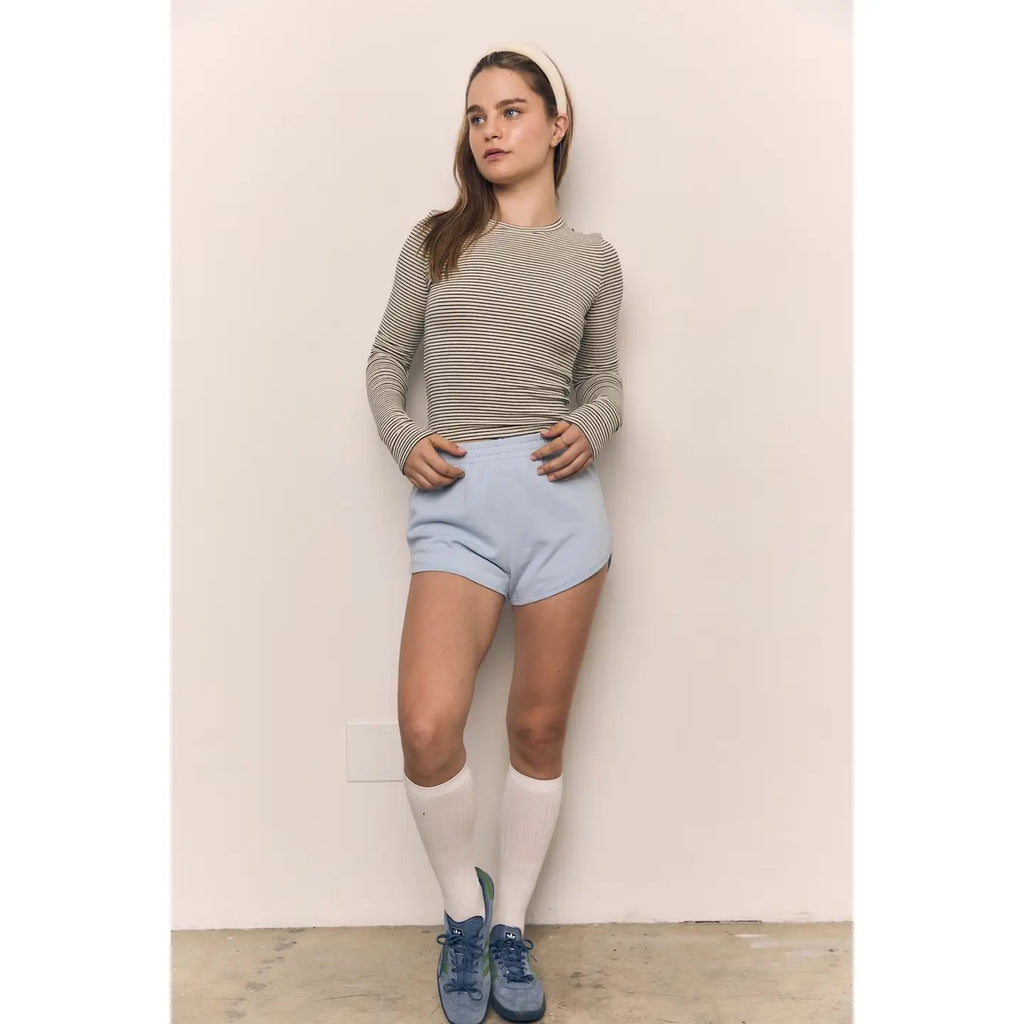 Striped Long Sleeve Top - Oatmeal/Black