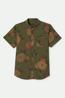 Charter Print Short Sleeve Woven - Ivy Green/Painterly Floral