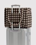 Small Cloud Carry On - Blurred Gingham Brown