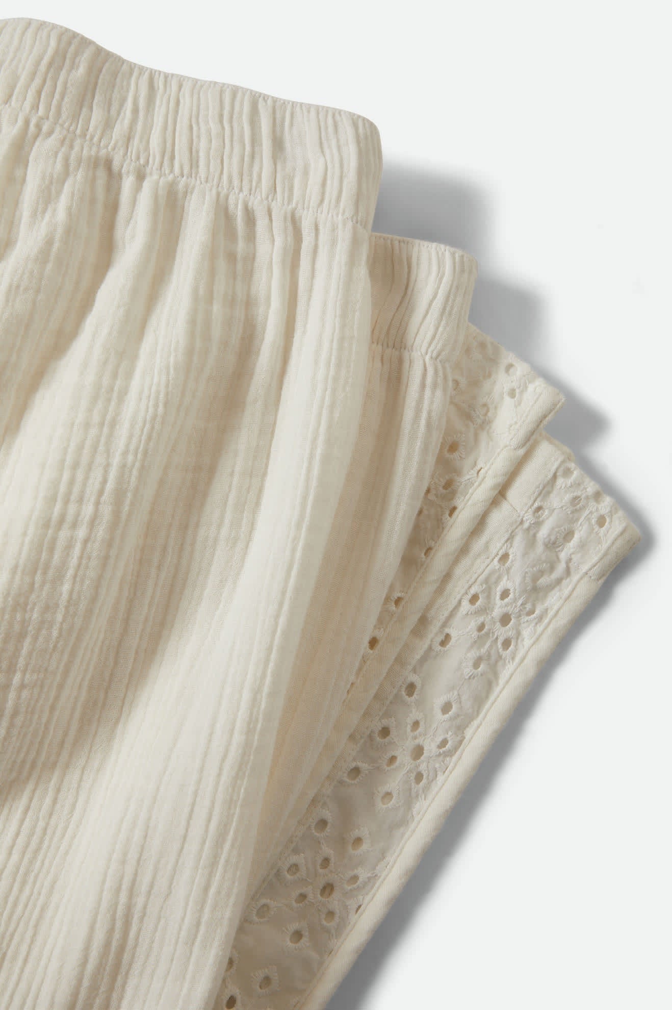 Seaside Eyelet Wide Leg Pant - Off White