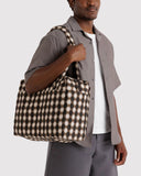 Small Cloud Carry On - Blurred Gingham Brown