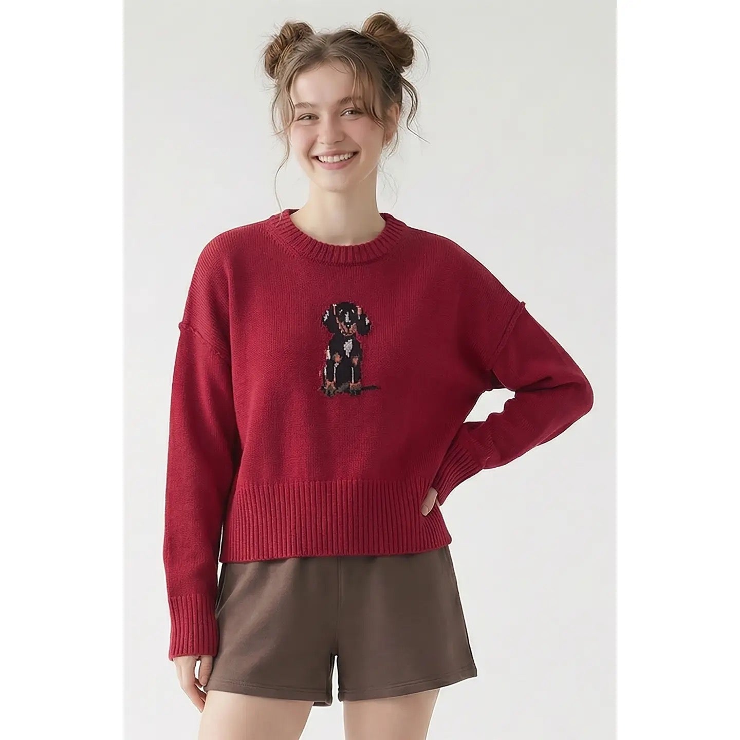 The Dog Walker Co Jacquard Sweater - Dachshund