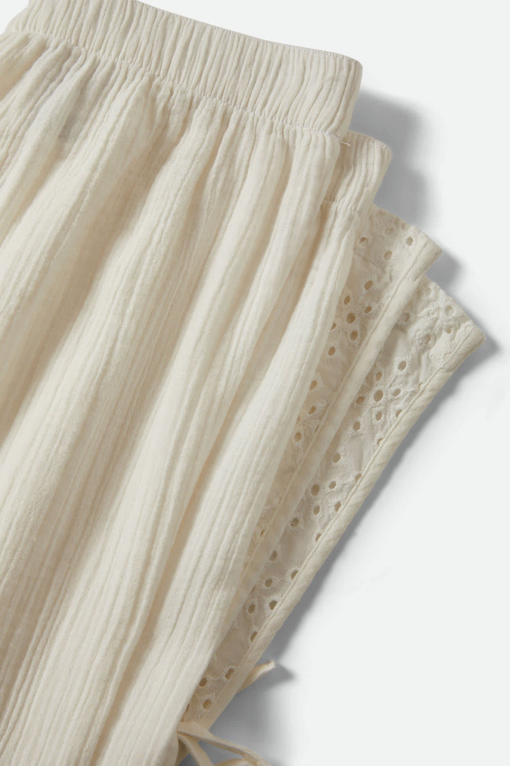 Seaside Eyelet Wide Leg Pant - Off White