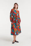 Ponziana Midi Dress - Red Multi