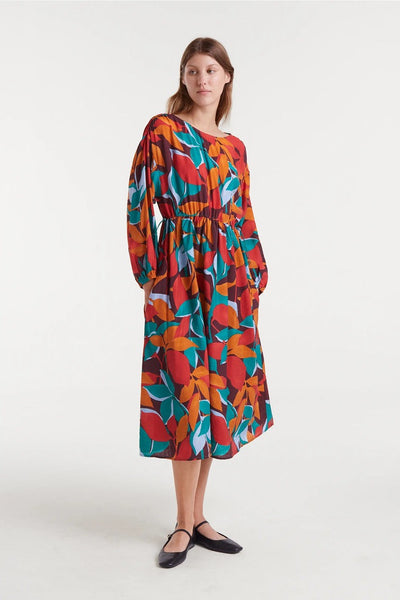 Ponziana Midi Dress - Red Multi
