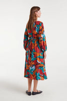 Ponziana Midi Dress - Red Multi