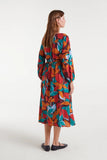 Ponziana Midi Dress - Red Multi