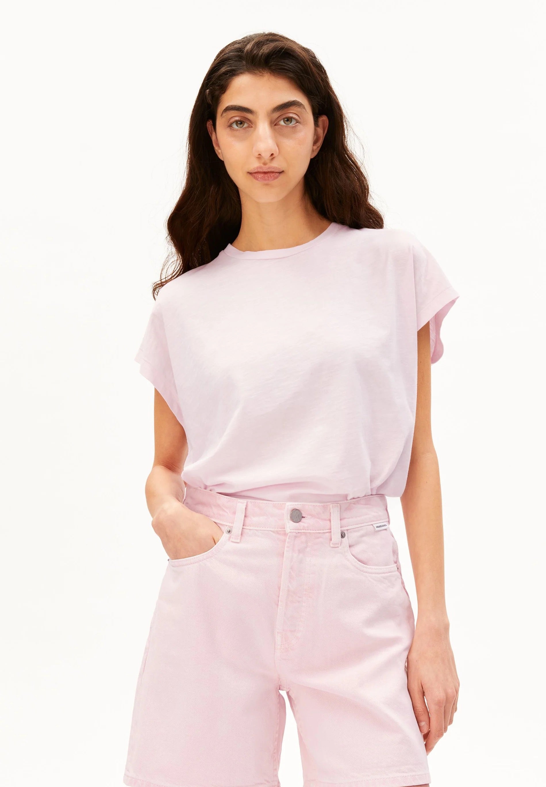 Slub Jersey T Shirt - Pink Mist