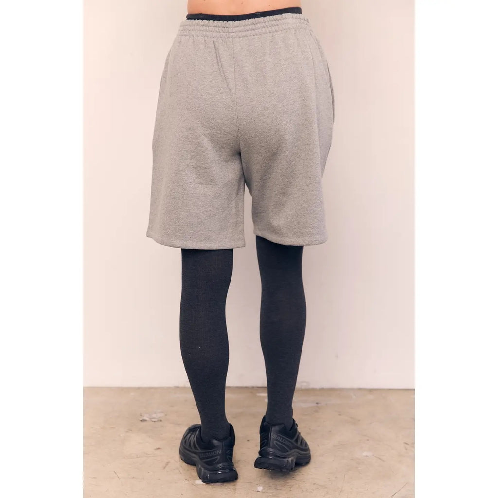 Mid Length Bermuda Shorts - Heather Grey