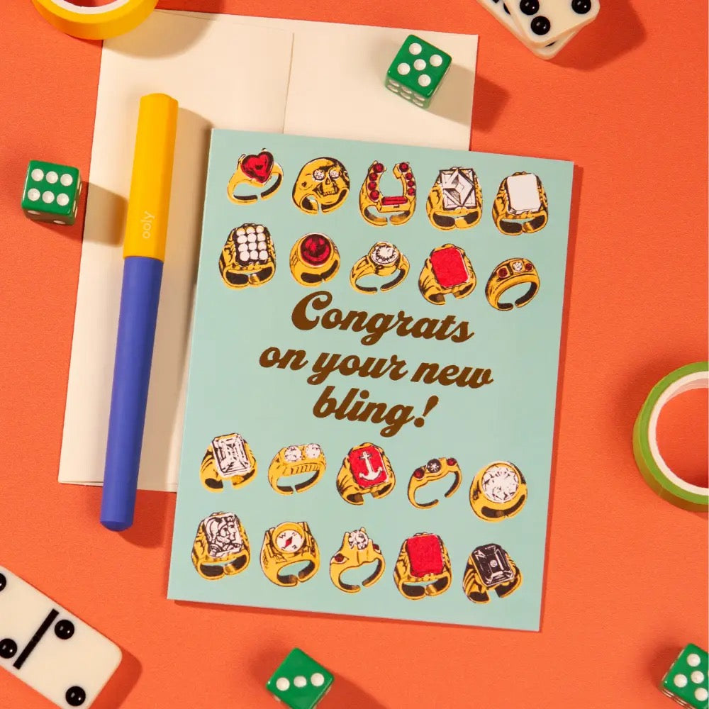 Congrats New Bling Greeting Card