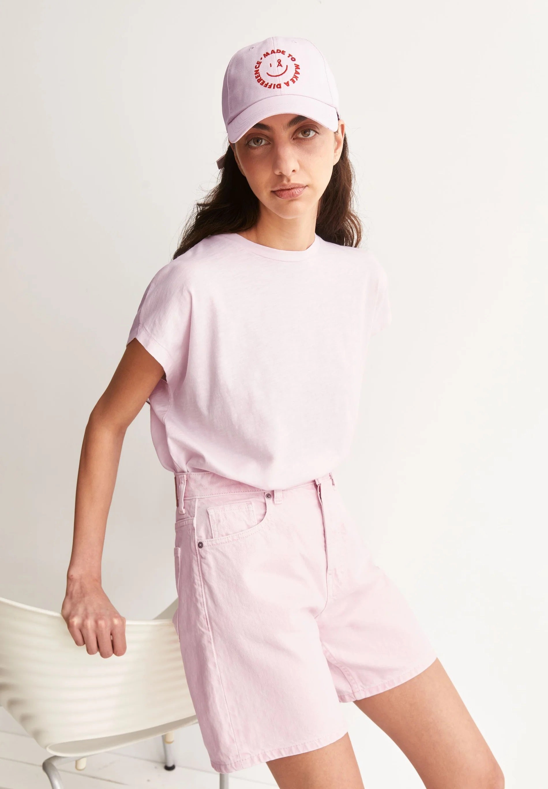 Slub Jersey T Shirt - Pink Mist