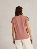 Nelly Notch Tee - Pink Print