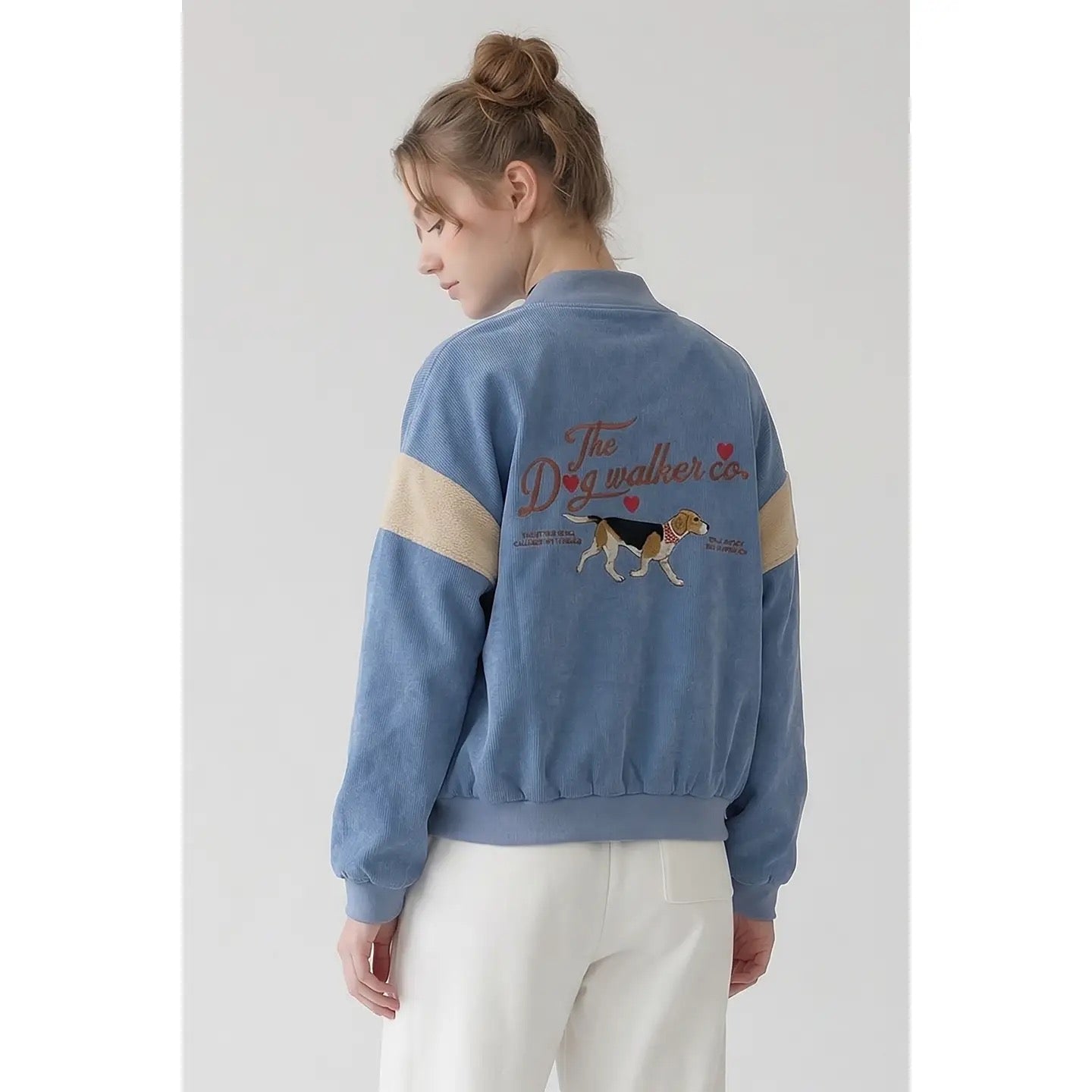 The Dog Walker Co Heritage Corduroy Jacket - Dusty Blue
