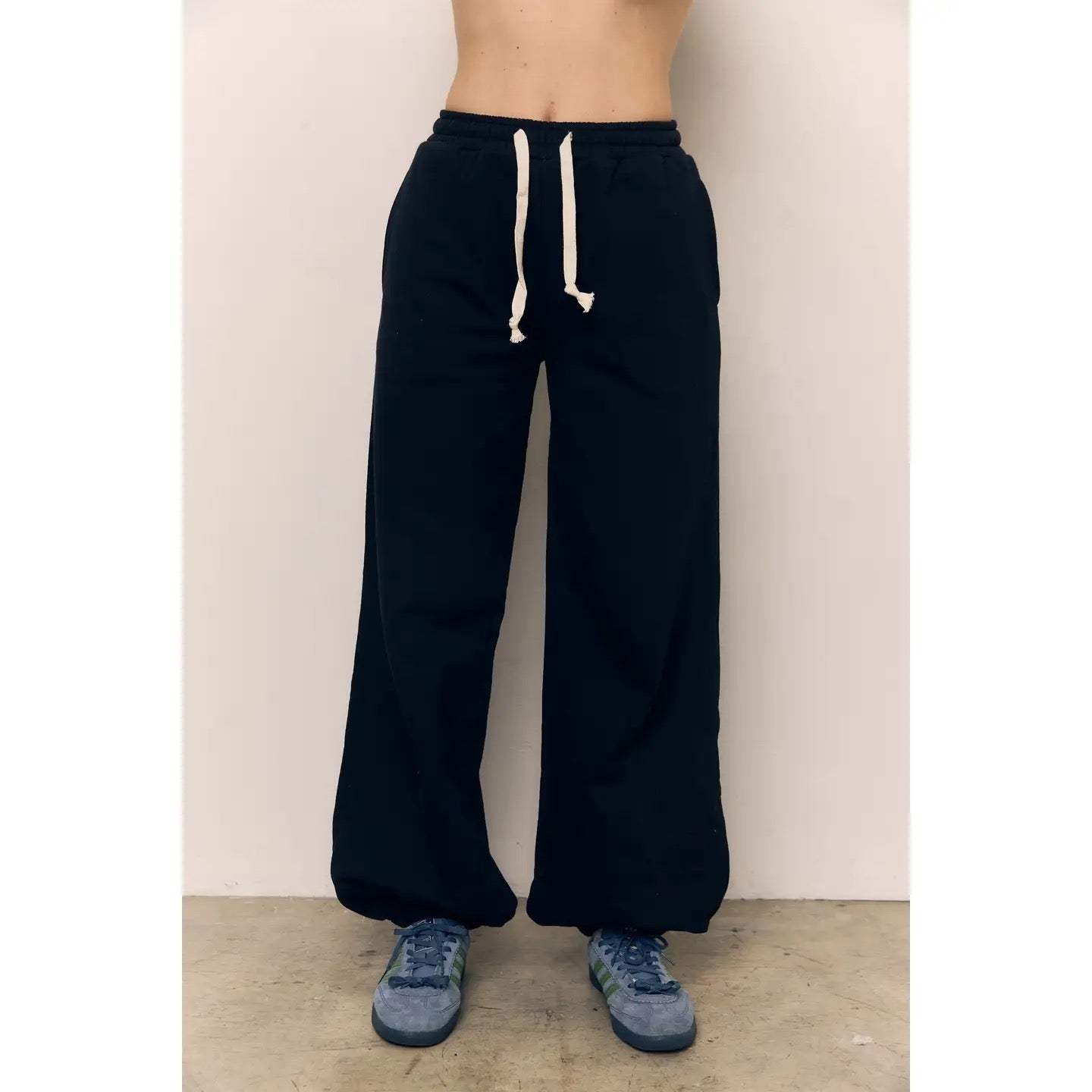 Organic Cotton Terry Wide Jogger Pants AAD501