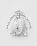 Pleated Baggu - Chrome Metallic