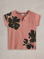 Nelly Notch Tee - Pink Print