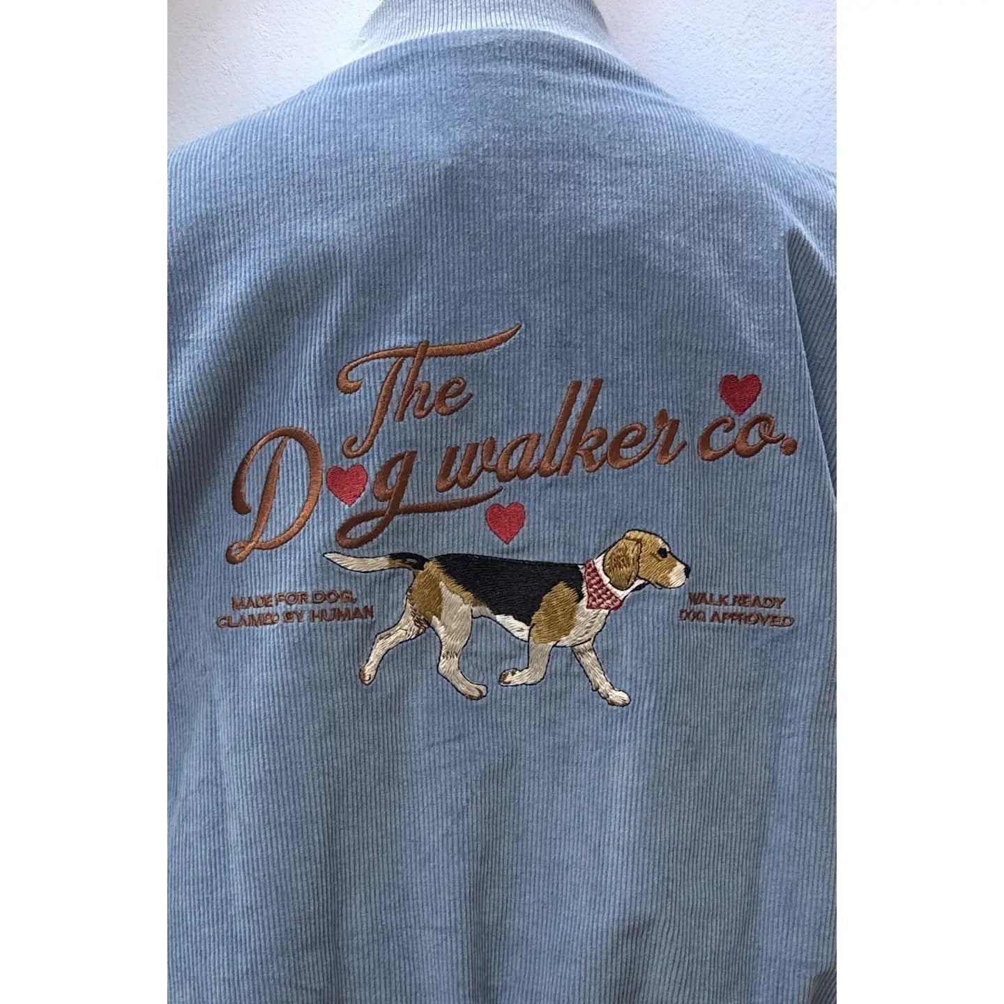 The Dog Walker Co Heritage Corduroy Jacket - Dusty Blue