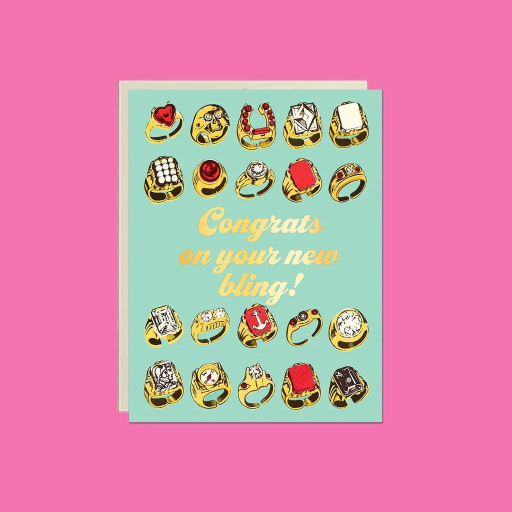 Congrats New Bling Greeting Card