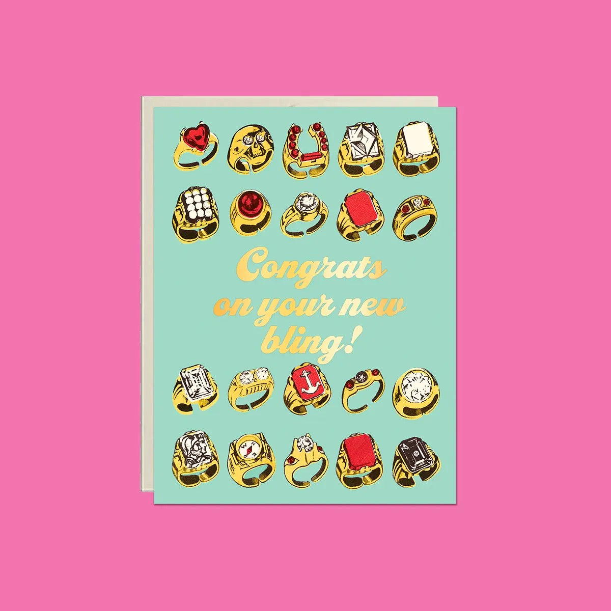 Congrats New Bling Greeting Card